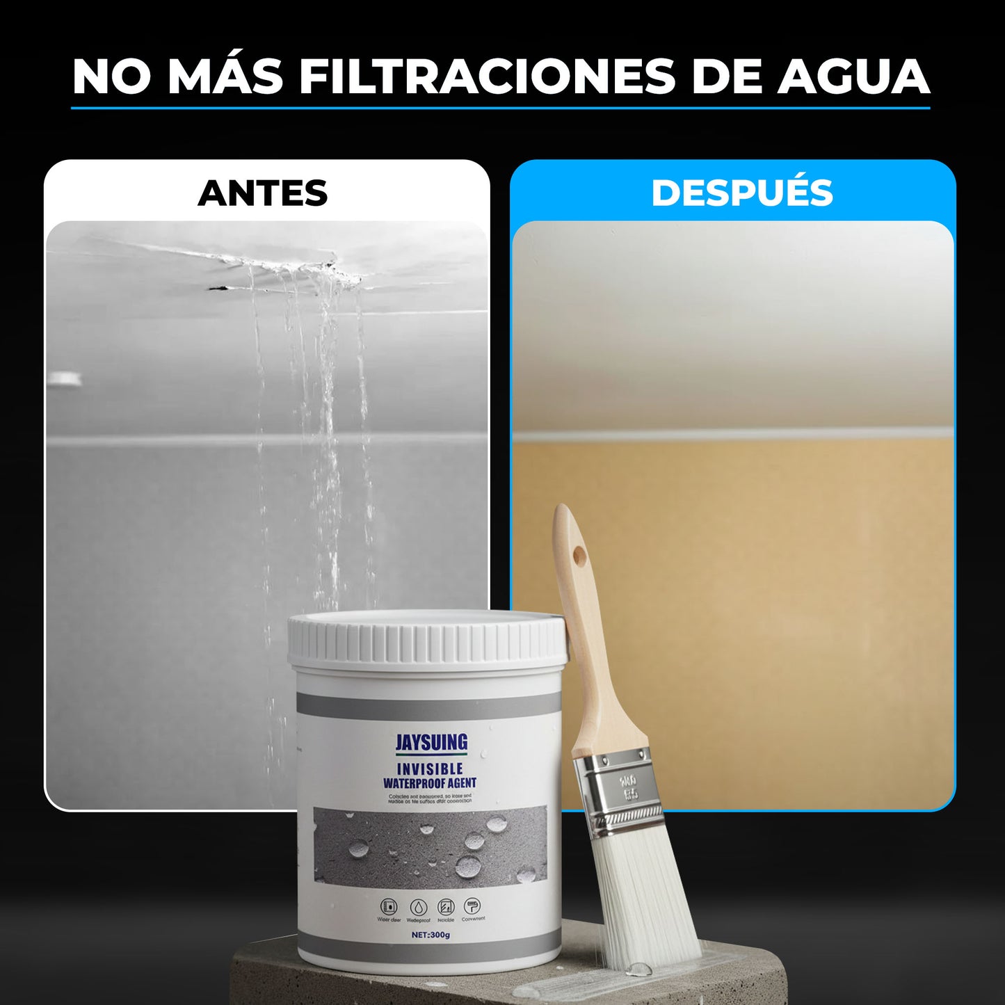 43% OFF 🔥 Compra 1 y Lleva 1 Gratis – Sellador Invisible e Impermeable (Cepillos Incl.)