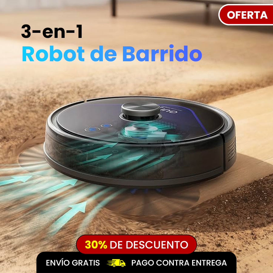 30% DE DESCUENTO 🔥 Robot Aspirador 3 en 1, tu compañero de limpieza diaria.