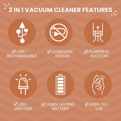 30% DE DESCUENTO 🔥 Aspiradora Portátil Inalámbrica Recargable por USB